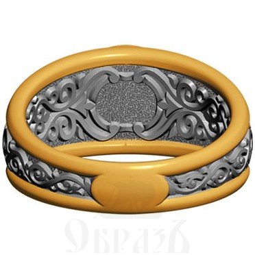 православное кольцо «святитель лука, архиепископ крымский», серебро 925 пробы с золочением (арт. 07.118)